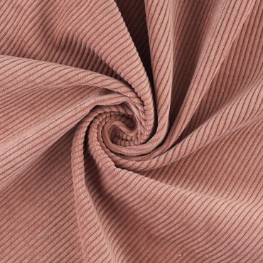 Coupon Velours petites côtes uni rose