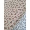 double gaze matelassée motif fleurs réversible écru-rose