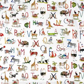 ALPHABET ANIMAUX coton enduit pvc 135cm