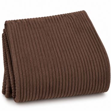 Coupon Velours grosses côtes uni chocolat