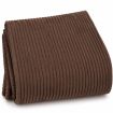 Coupon Velours grosses côtes uni chocolat