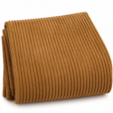 Coupon Velours grosses côtes uni ocre