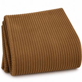Coupon Velours grosses côtes uni tabac