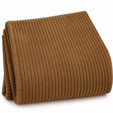 Coupon Velours grosses côtes uni tabac