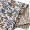 indienne matelassée motif fleurs réversible bleu vert