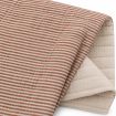 copy of indienne matelassée motif rayé et uni marron beige
