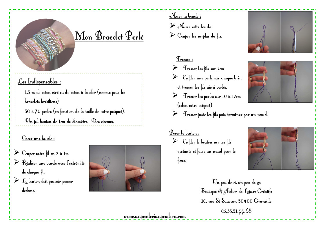 Tutoriel Bracelet Perlé