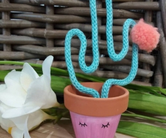 Tutoriel déco : mon cactus en tricotin